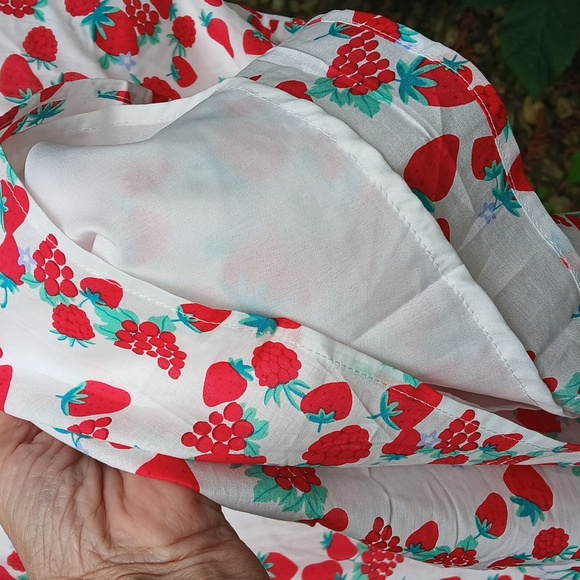 NWT Betsey Johnson 100% cotton slip on strawberry Maxi Dress Sz S - Picture 10 of 16